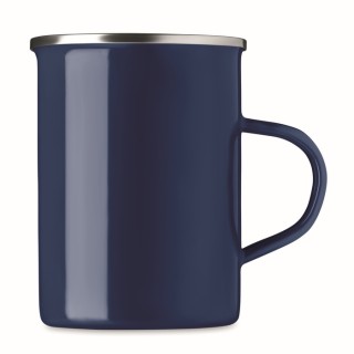 Taza metal con capa de esmalte personalizada